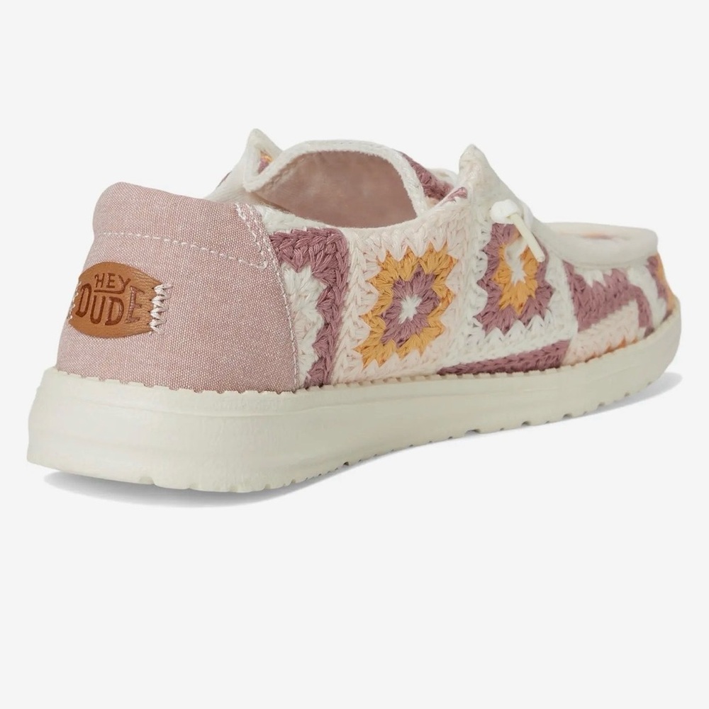 Hey Dude Crochet Slip-On Sneakers Shoes - Granny Squares - Picture 6 of 7